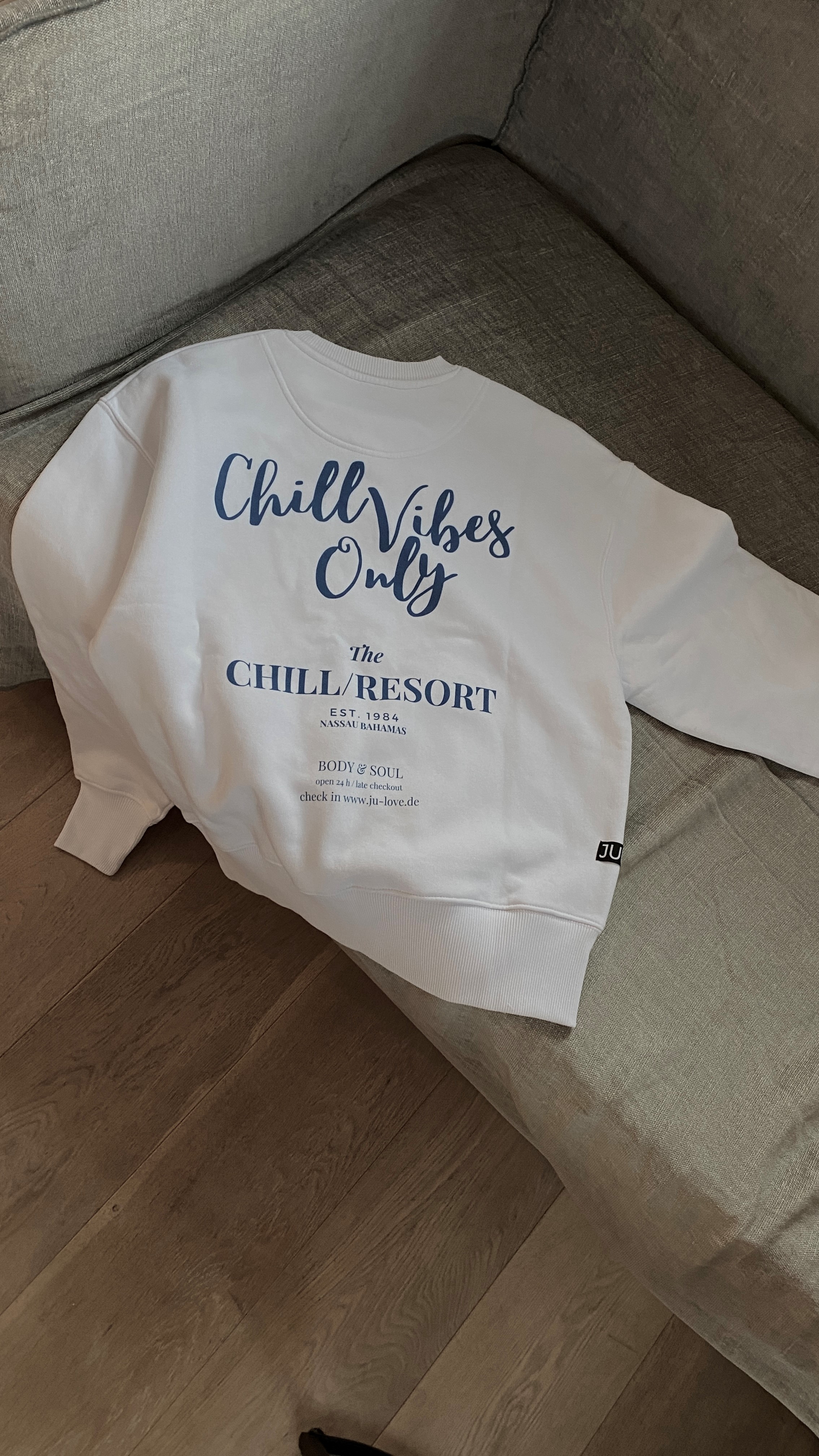 Oversized Sweater Chill Vibes Only white XXL