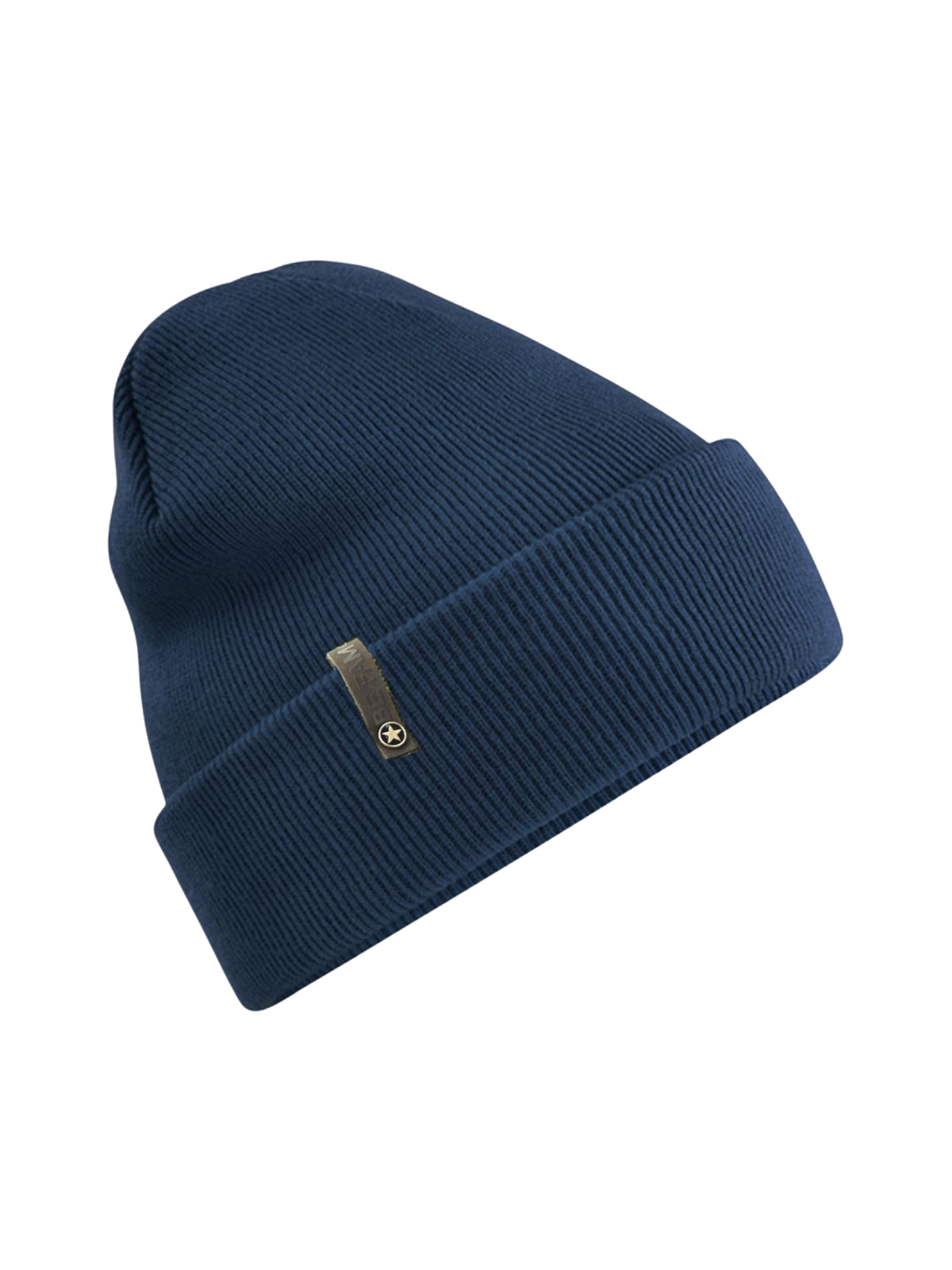Be Famous Recycled Turn Up  Beanie B2106 Navy