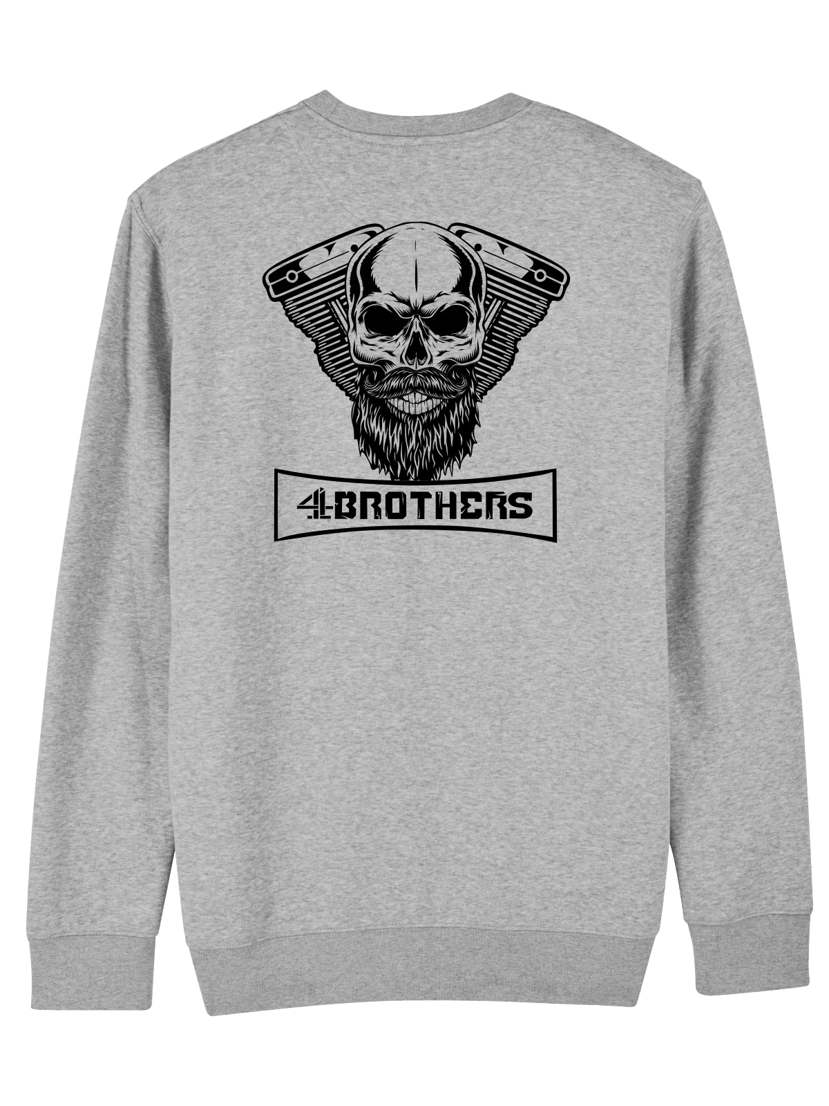 4Brothers Sweatshirt V2 skull  Sweatshirt Road Grey 4XL