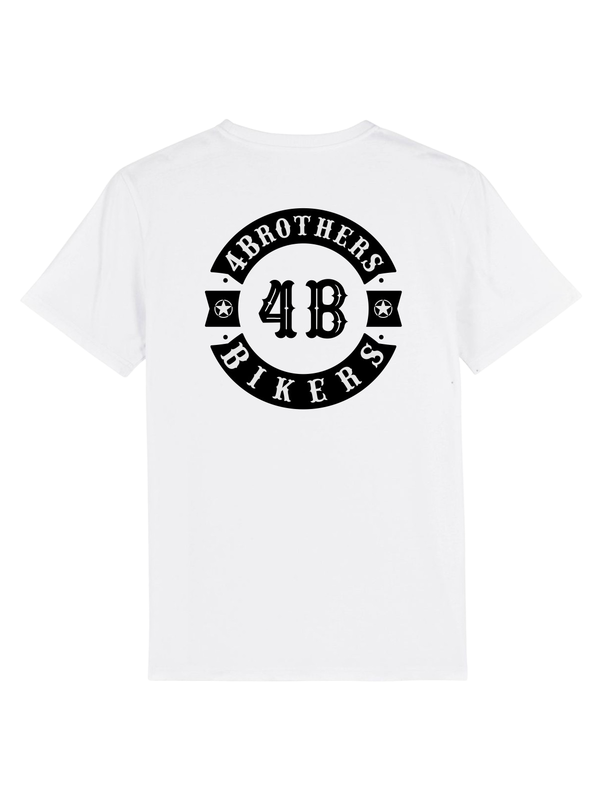 4Brothers T-Shirt 4B patch T-Shirt New White 5XL
