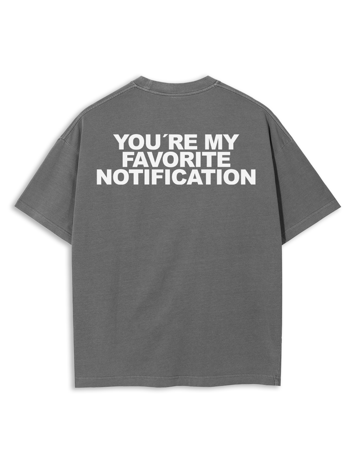 Fav-Notification T-Shirt Washed Grey
