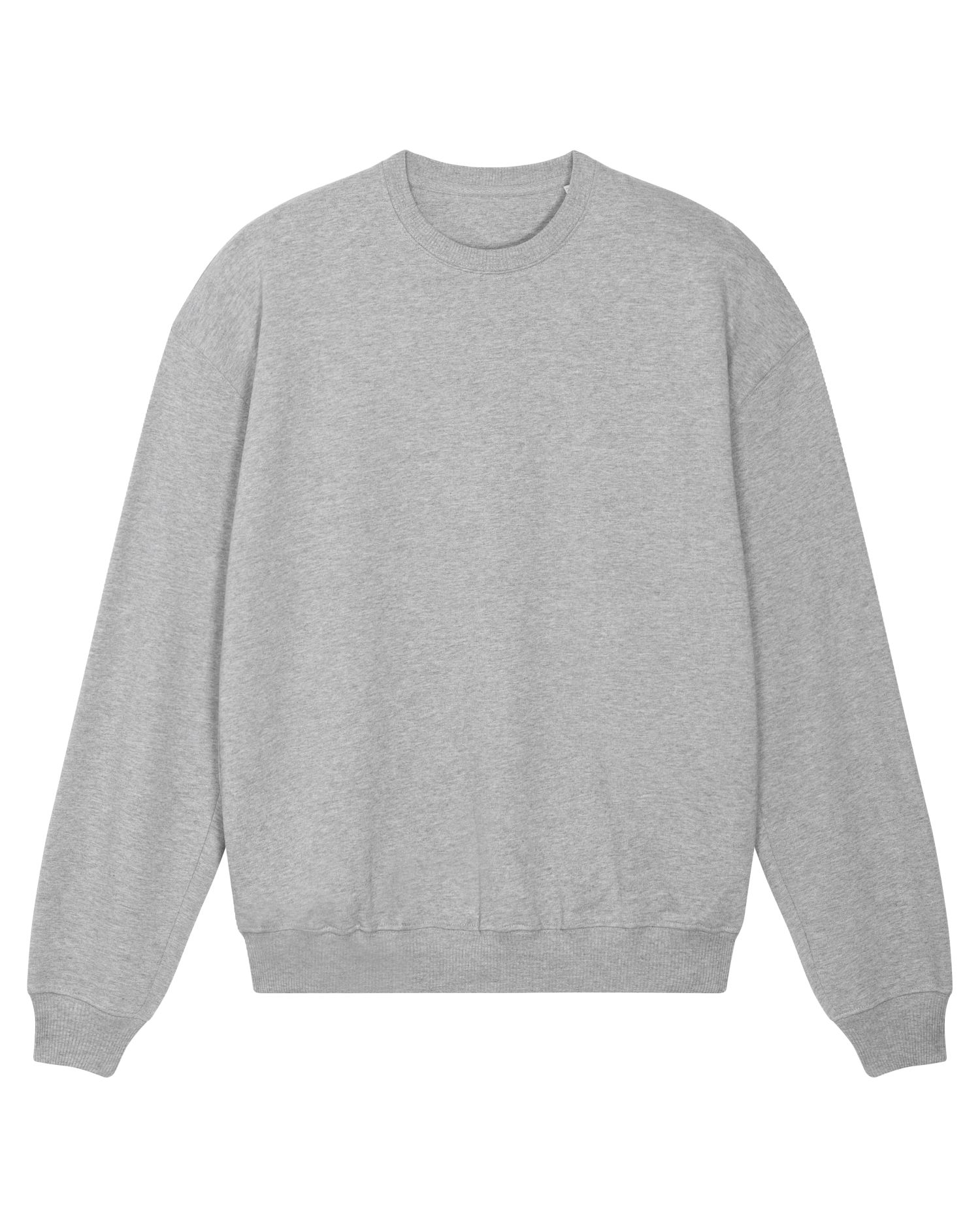 Be Famous Unisex Organic Oversized Sweatshirt Dry Hand Feel Heather Grey 3XL
