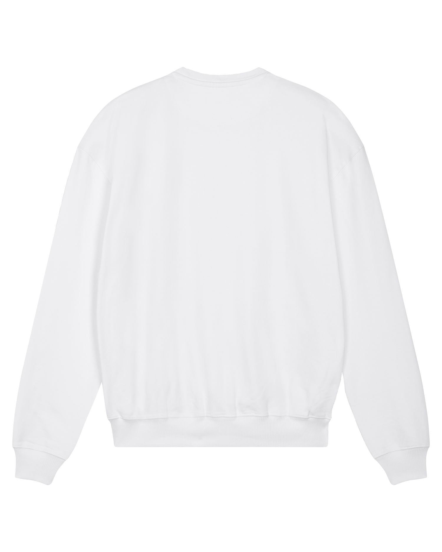 Be Famous Unisex Organic Oversized Sweatshirt Dry Hand Feel White 3XL