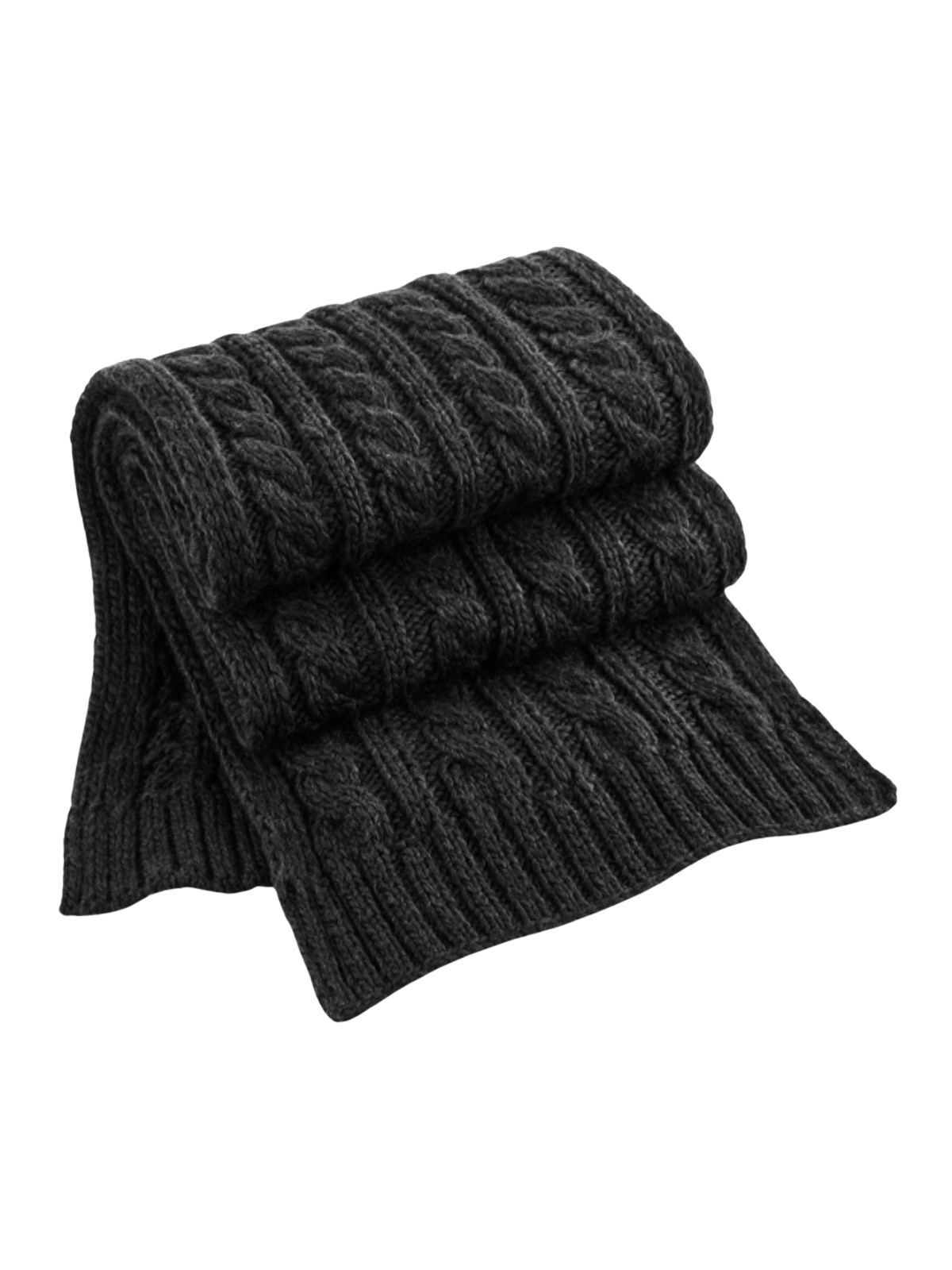 Be Famous Cable Knit Scarf  S1901 black