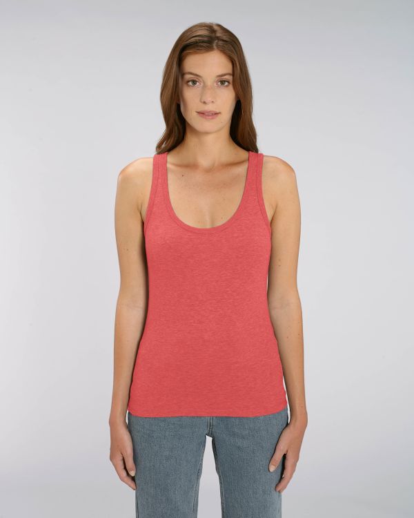 Be Famous Iconic Damen-Tanktop Mid Heather Red XL