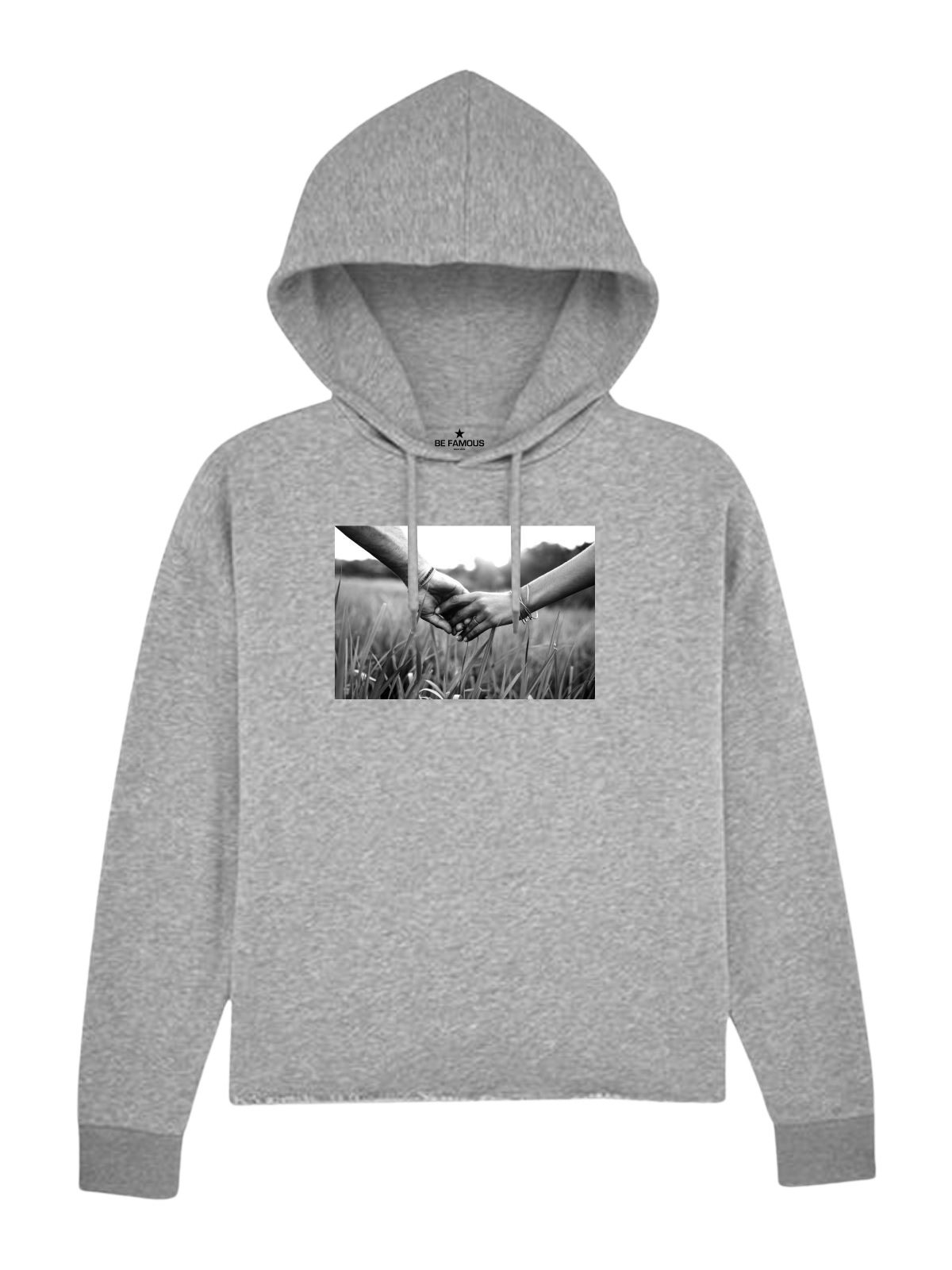 Be Famous Women Boxy Hoodie Togetherpho Grey XL