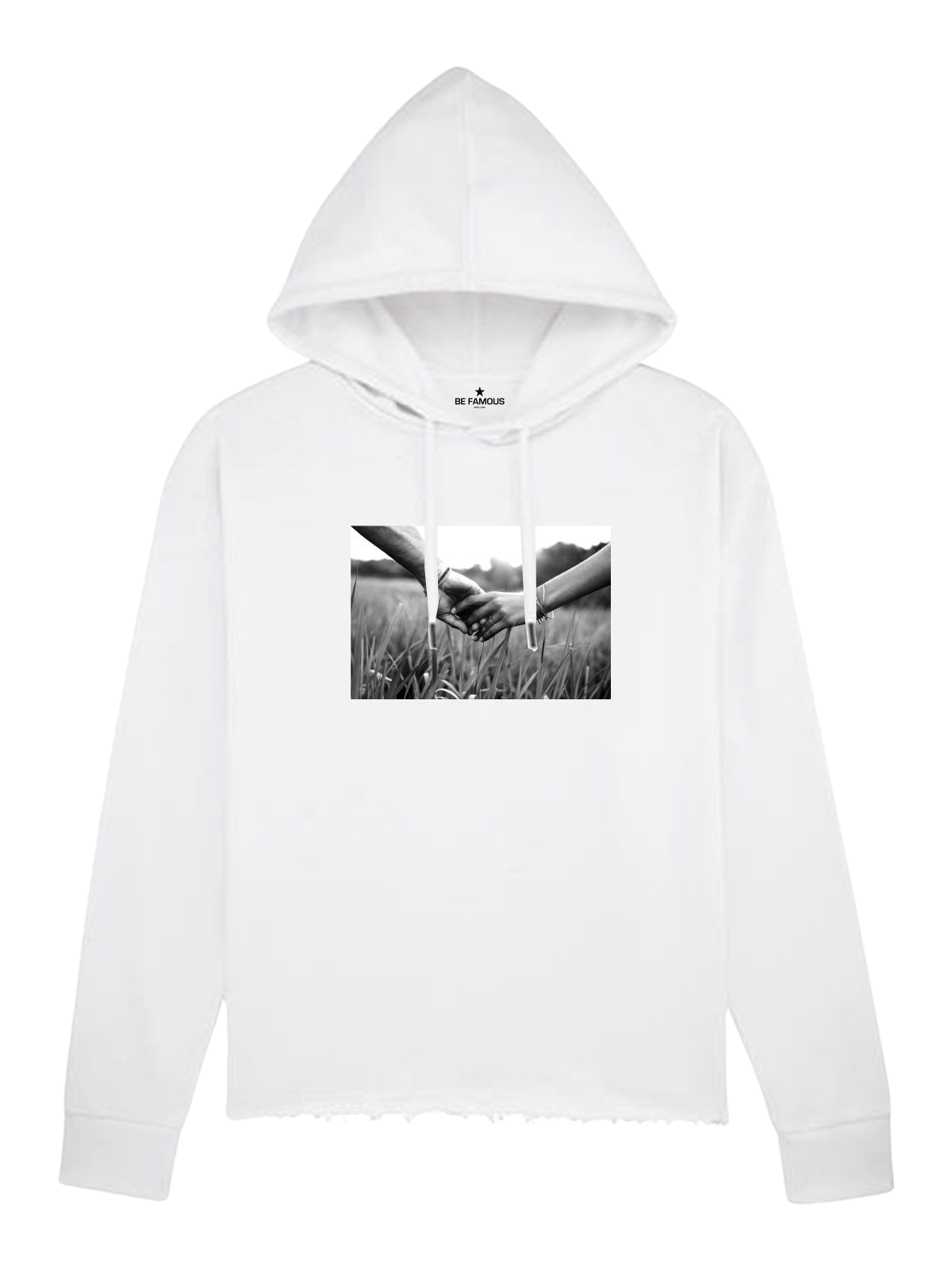 Be Famous Women Boxy Hoodie Togetherpho White XL