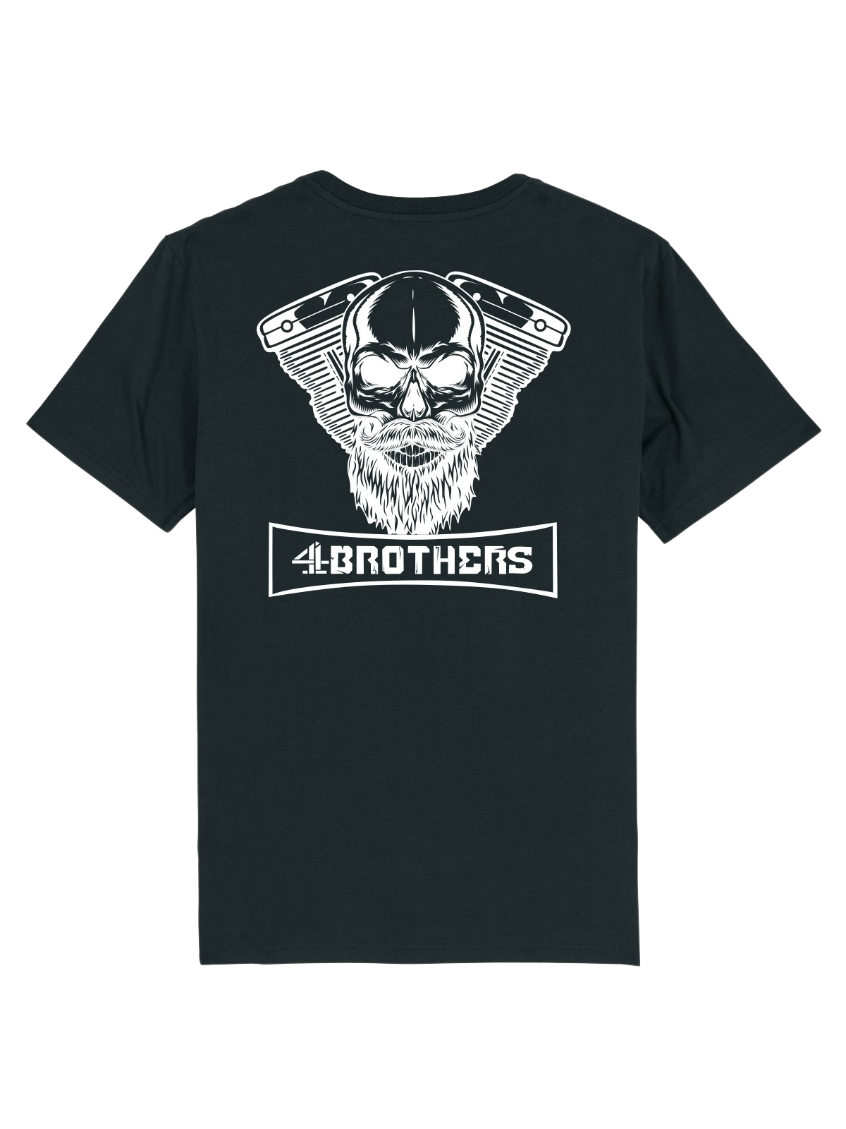 4Brothers T-Shirt V2 skull T-Shirt Tire Black 5XL