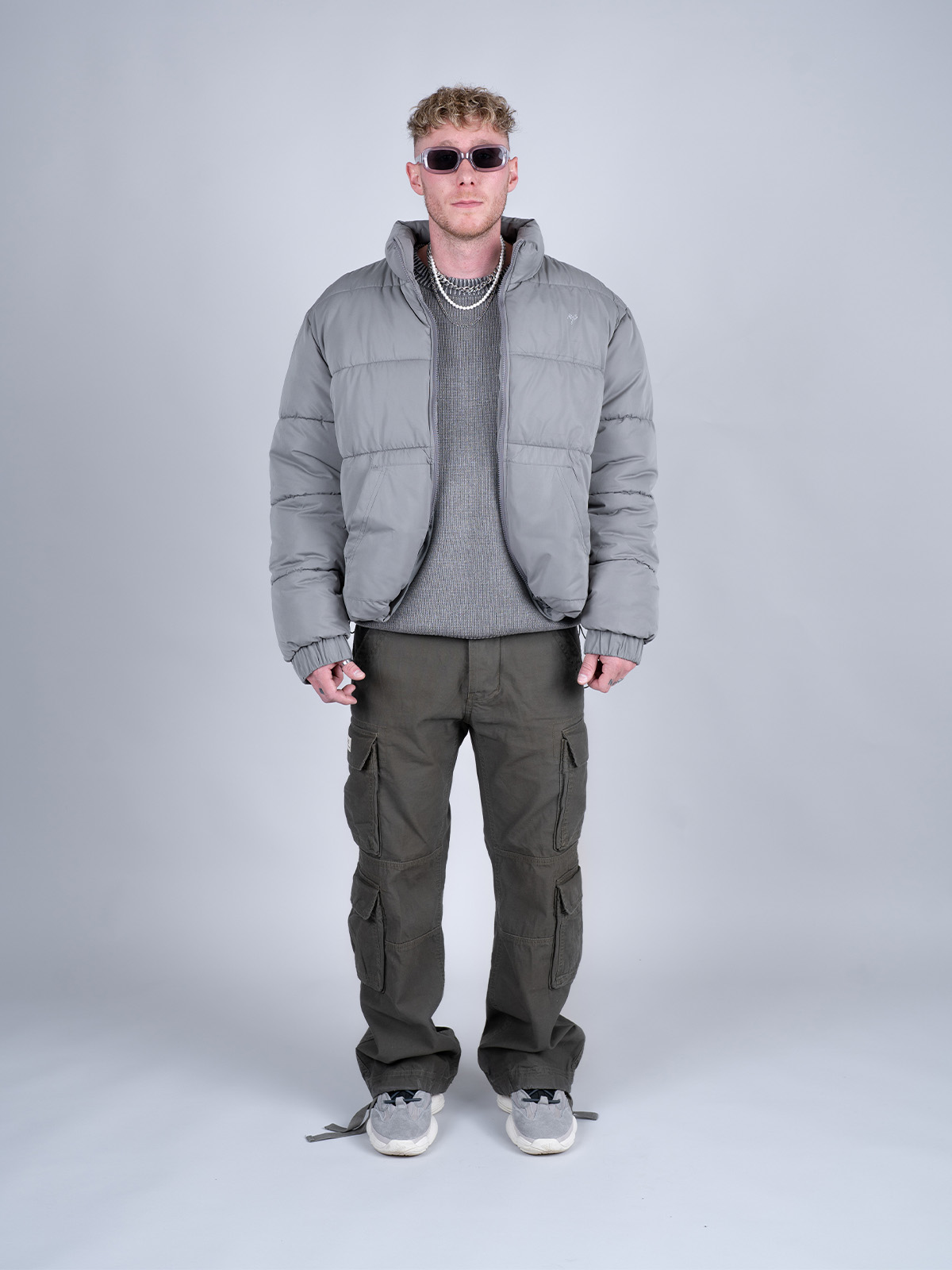Straight Loose Cargo Pants Olive