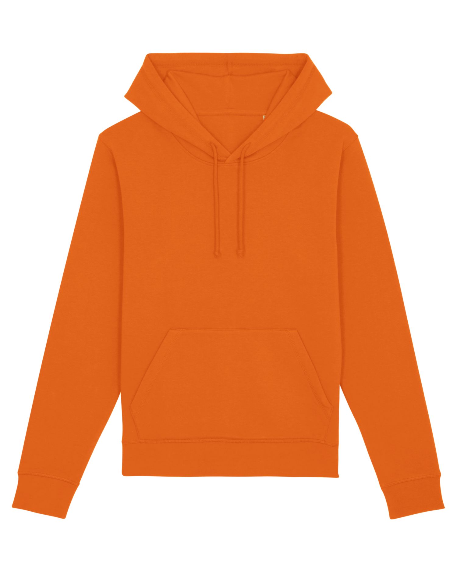 Be Famous Unisex Organic Basic Hoodie Bright Orange 3XL
