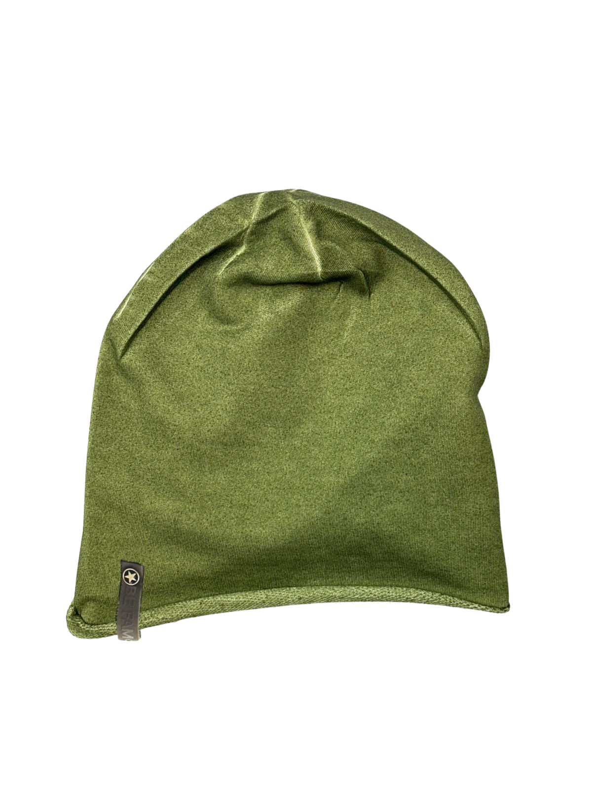 Be Famous Washed Raw Cut Washed Sweat Beanie, Jb02W Olive Wash