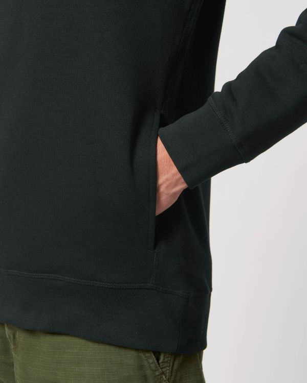 Be Famous Unisex Side Pocket Hooded Sweatshirt Black XXS