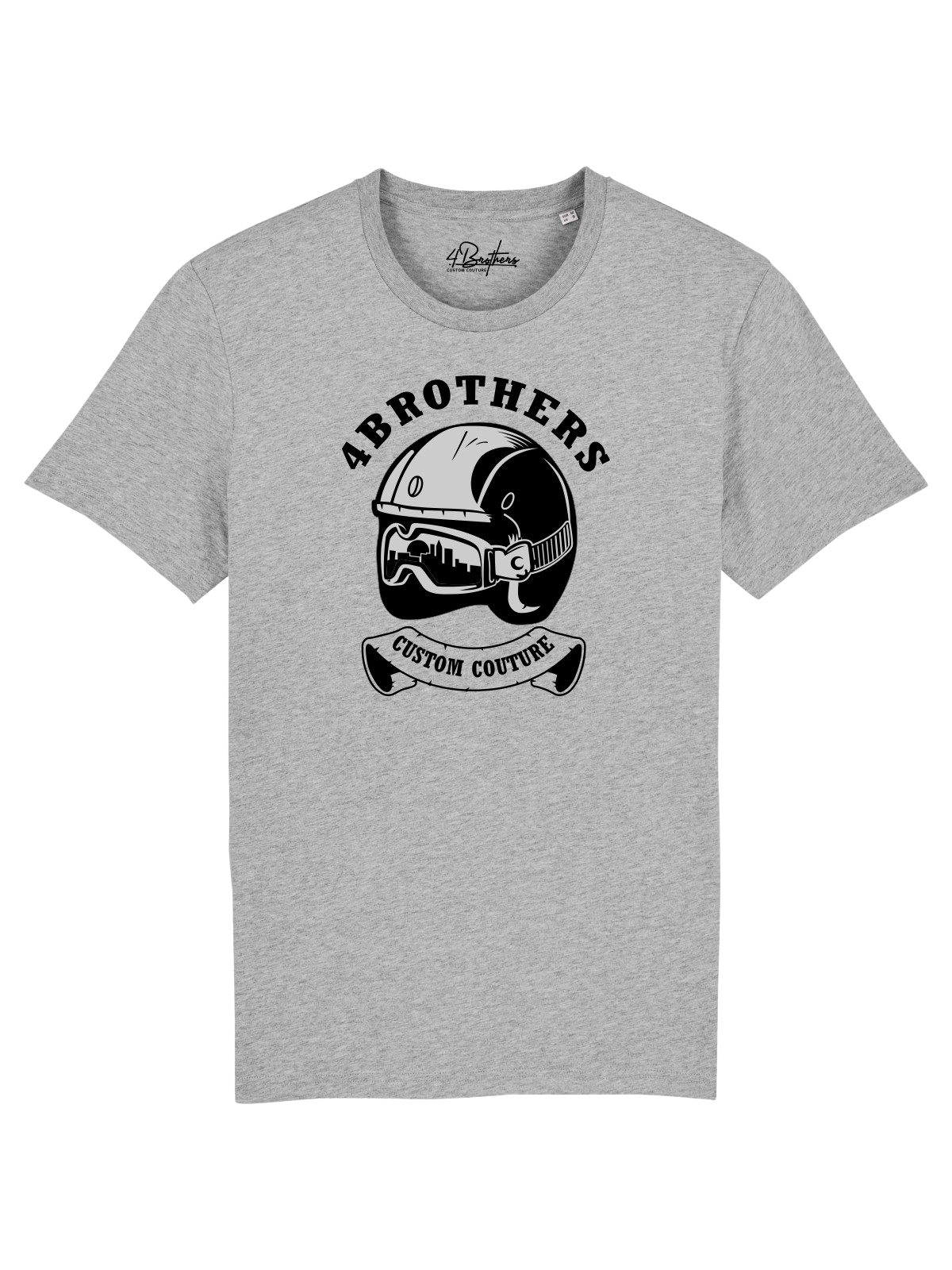 4Brothers T-Shirt Helmet Skyline Road Grey 5XL