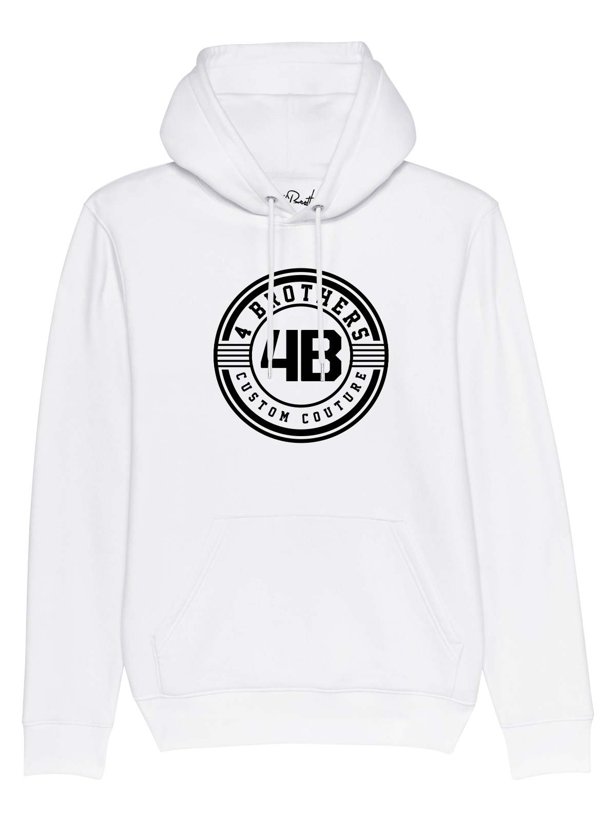 4Brothers Hoodie Logo New White 4XL