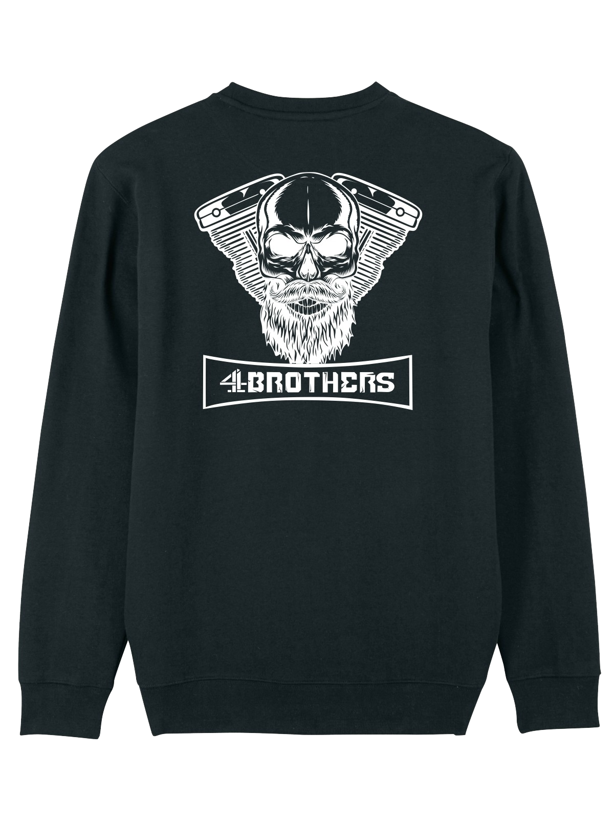 4Brothers Sweatshirt V2 skull Sweatshirt Tire Black 4XL