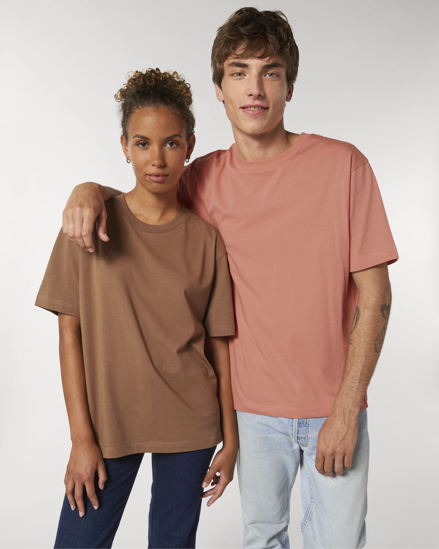 Be Famous Organic Unisex Relaxed T-shirt Rose Clay XXL
