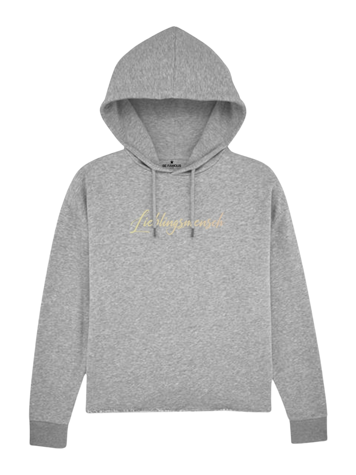 Be Famous Women Boxy Hoodie Lieblime Grey Hoody (Print: Champagner PT4957) XL
