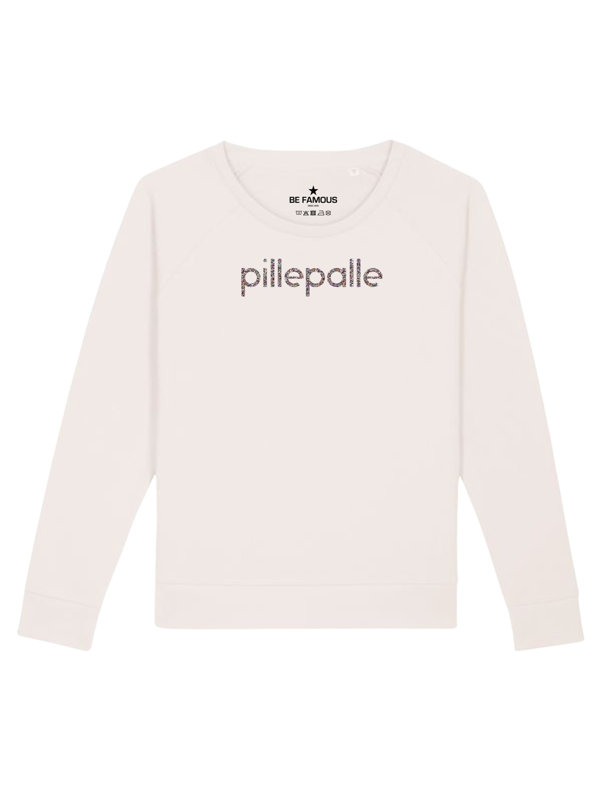 Be Famous Women Relaxed Fit Sweatshirt PILPAL Sweatshirt White (Print: Confetti Glitter G0079) XXL