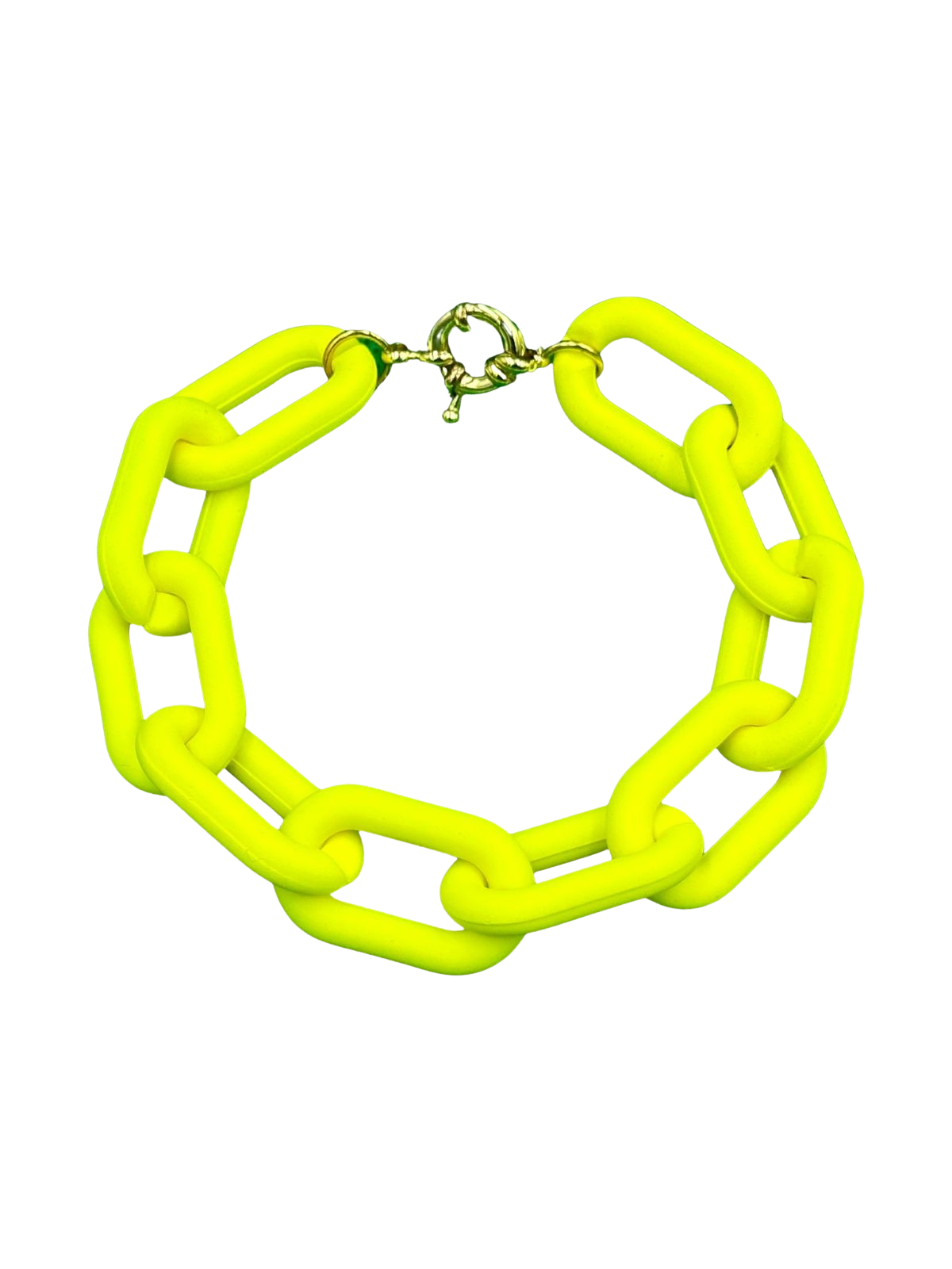 Be Famous Rubber Chain Bracelet neon gelb BFACC067