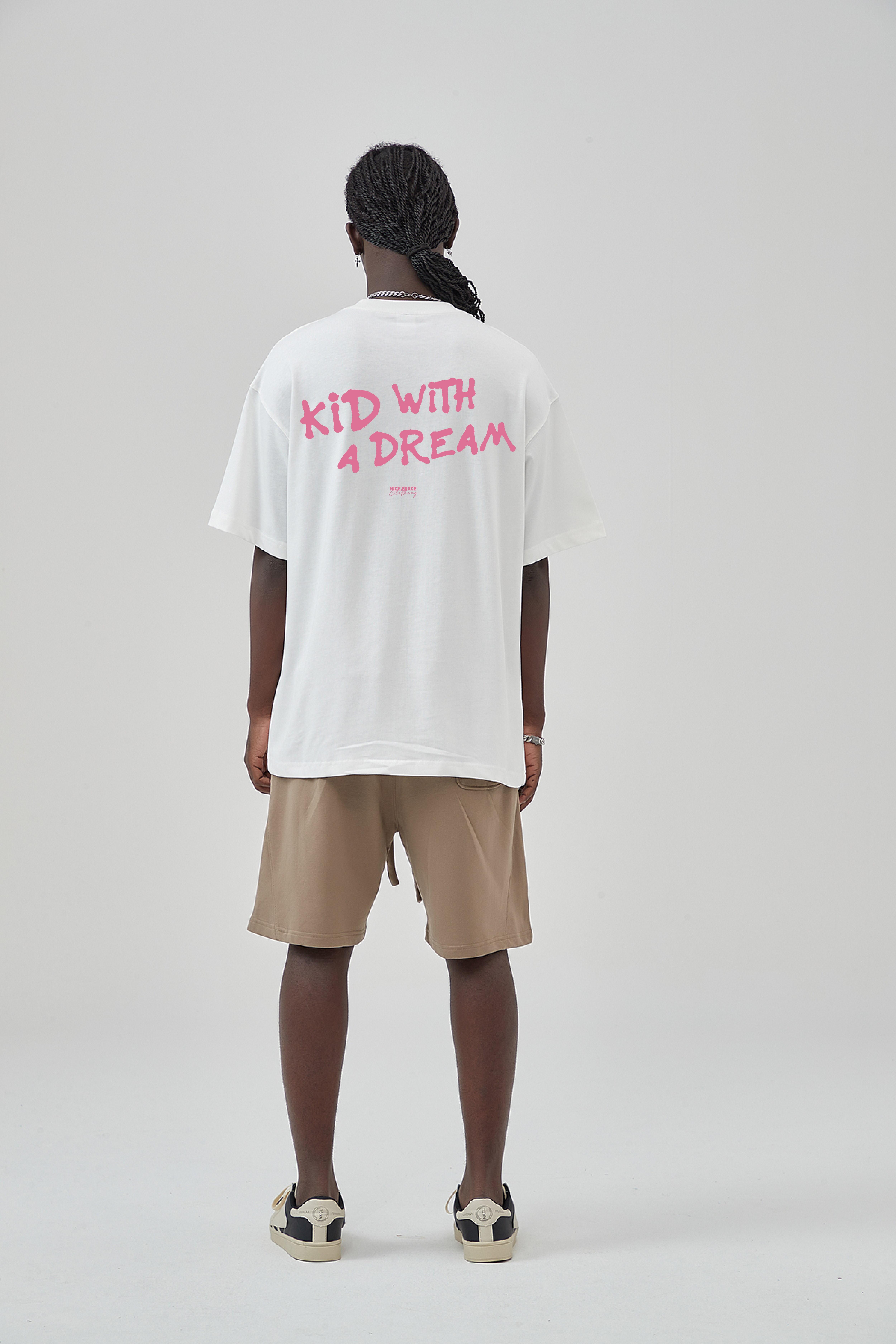 Kid With A Dream T-Shirt White/Rose'