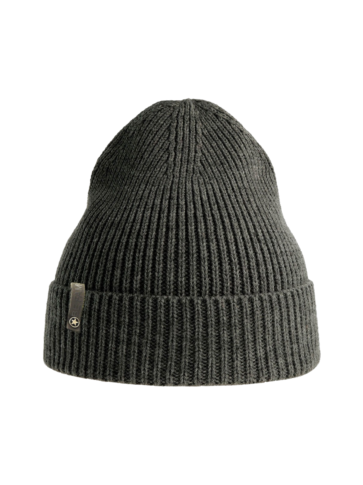 Be Famous Rib-Knitted Beanie 50% Recycled Polyester B2201 dark grey melange