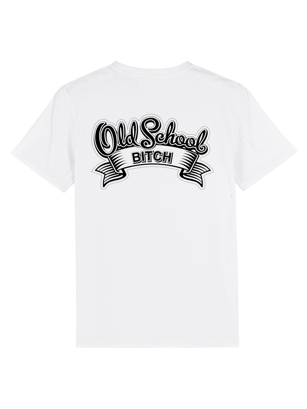 4Brothers T-Shirt old school bitch T-Shirt New White 5XL