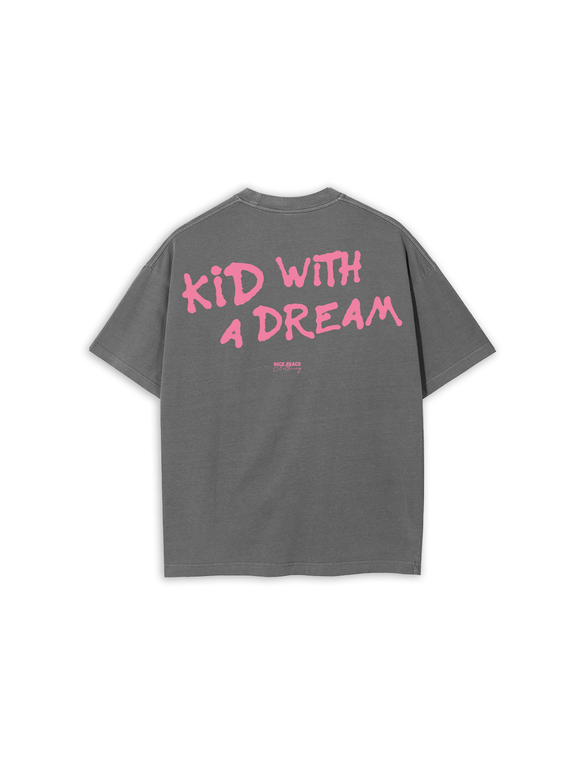 Kid With A Dream T-Shirt Washed Grey/Rose'