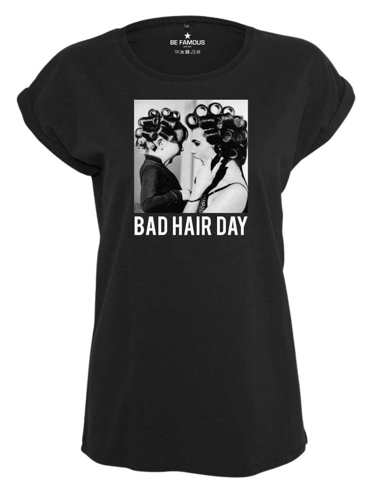 Be Famous Classic Roll Up T-Shirt Badha Black 5XL