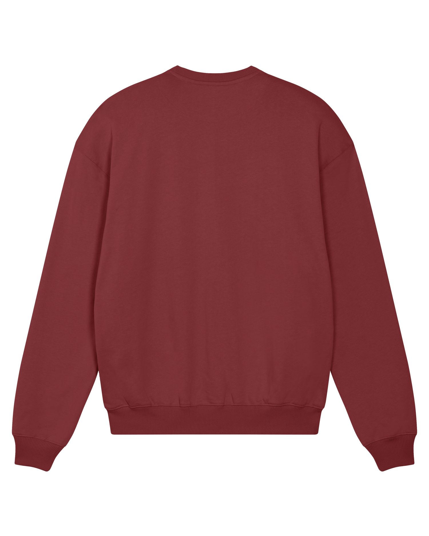 Be Famous Unisex Organic Oversized Sweatshirt Dry Hand Feel Red Earth 3XL
