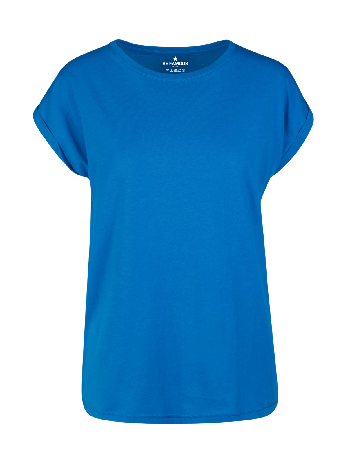 Be Famous Classic Roll Up T-Shirt BFW01  bright blue  5XL