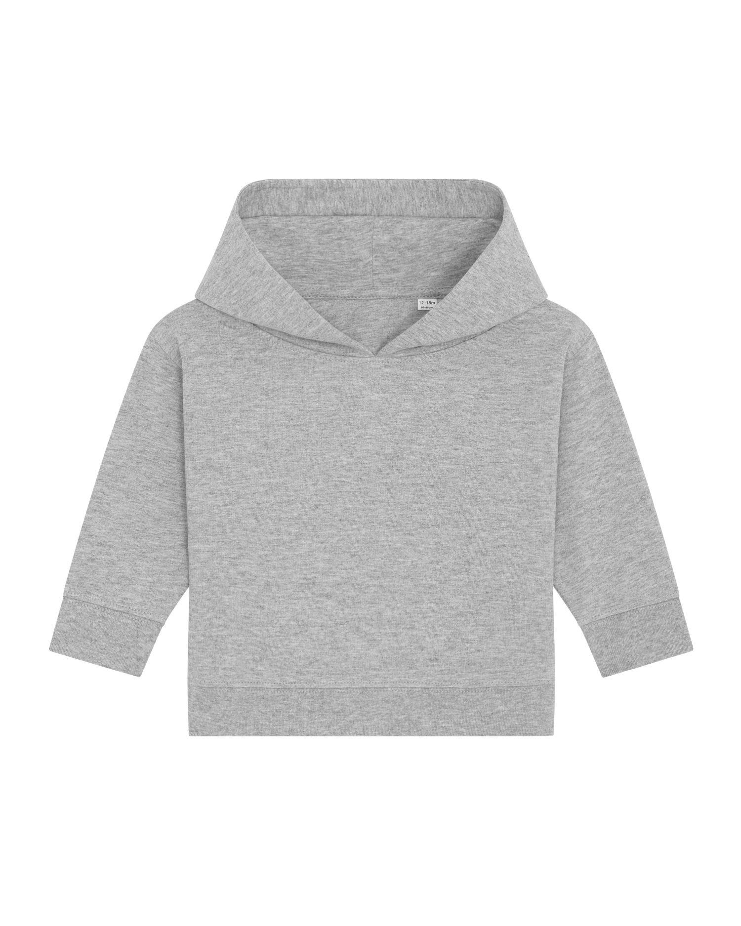 Be Famous Baby Organic Premium Hooded Sweatshirt Heather Grey 24-36 m/92-98cm