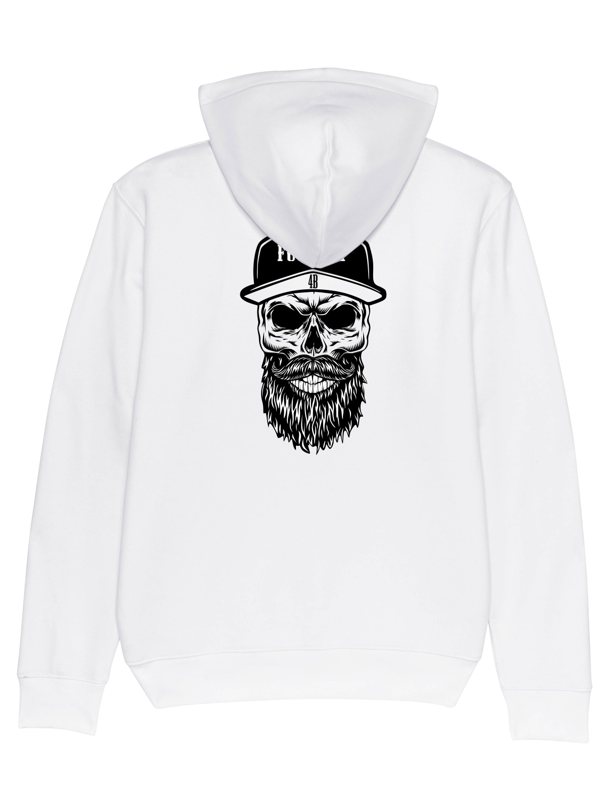 4Brothers Hoodie skull fuck off  Hoody New White 4XL
