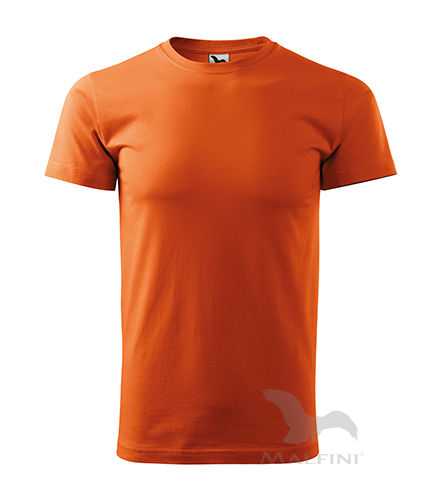 Basic T-shirt Herren orange XL