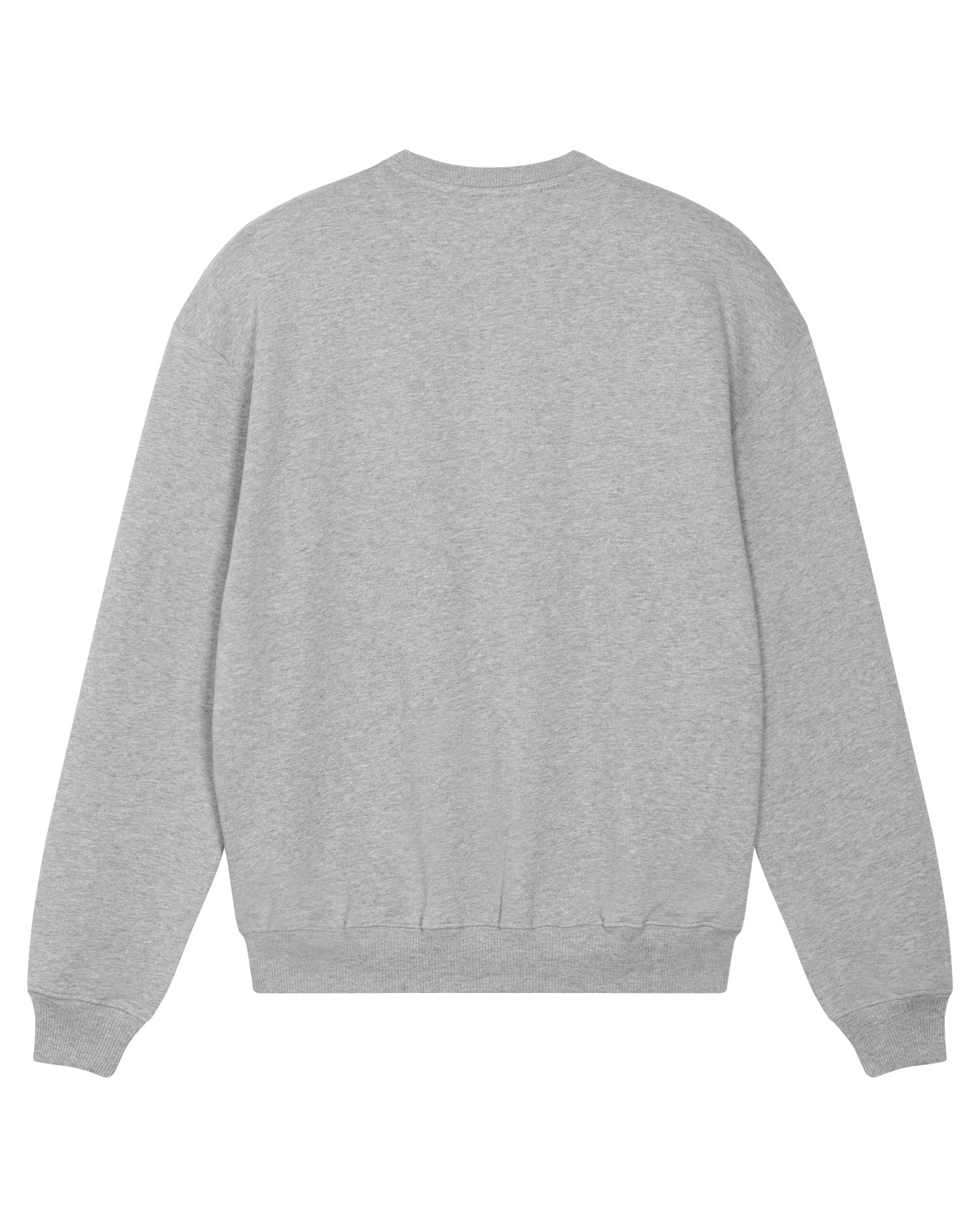 Be Famous Unisex Organic Oversized Sweatshirt Dry Hand Feel Heather Grey 3XL