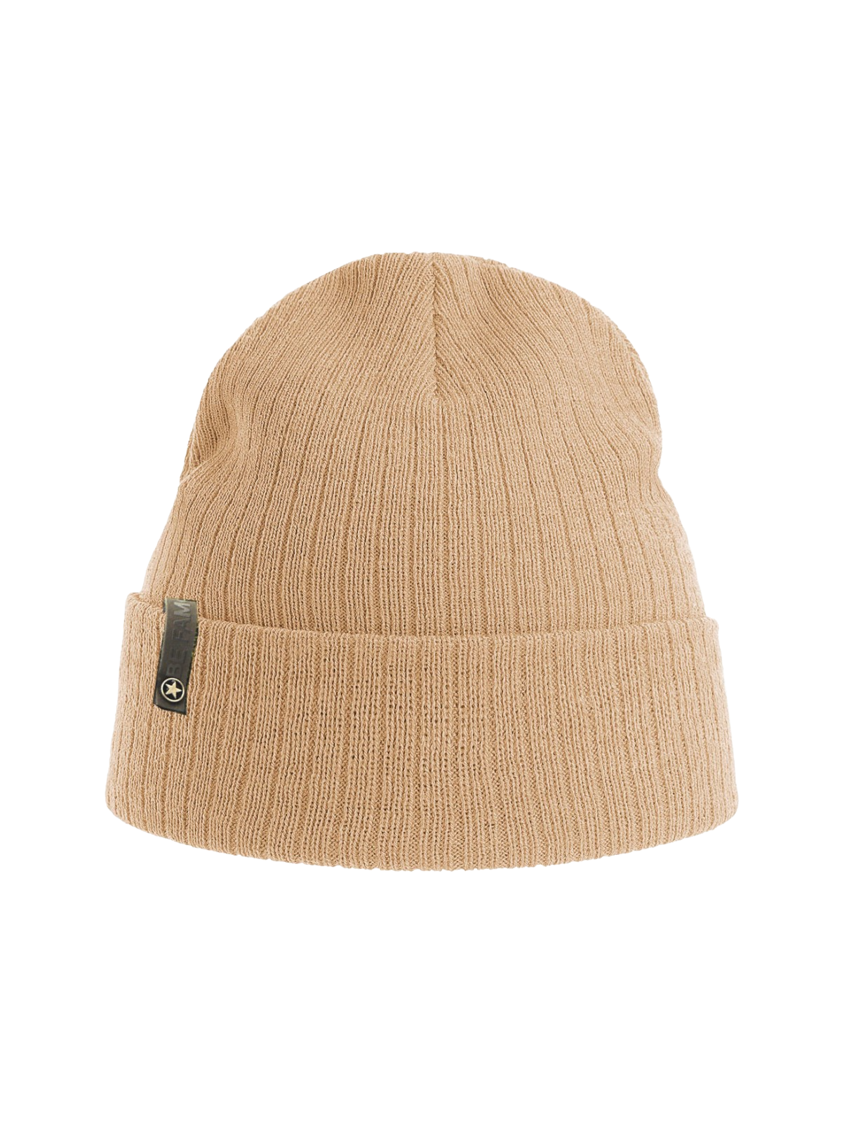 B2205 Be Famous Rib-Cuffed Beanie 50% Recycled Polyester beige
