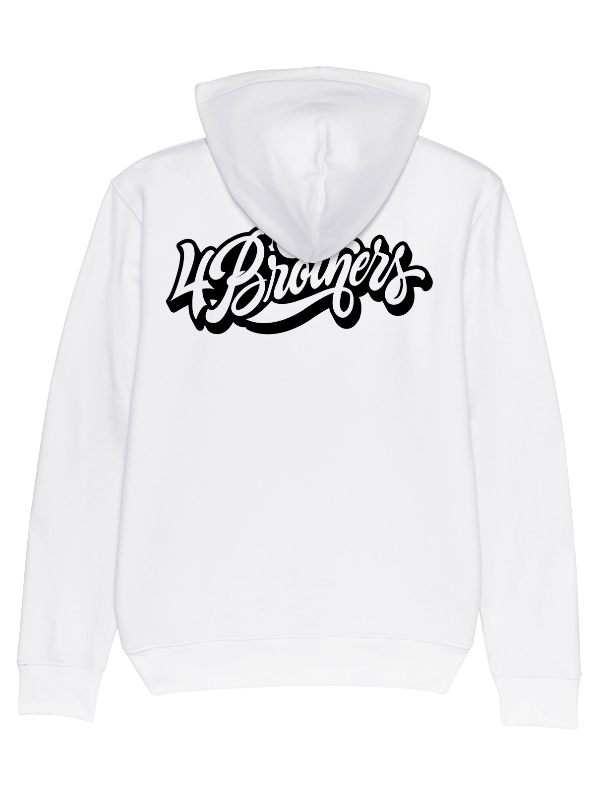 4Brothers Hoodie comic font  Hoody New White 4XL