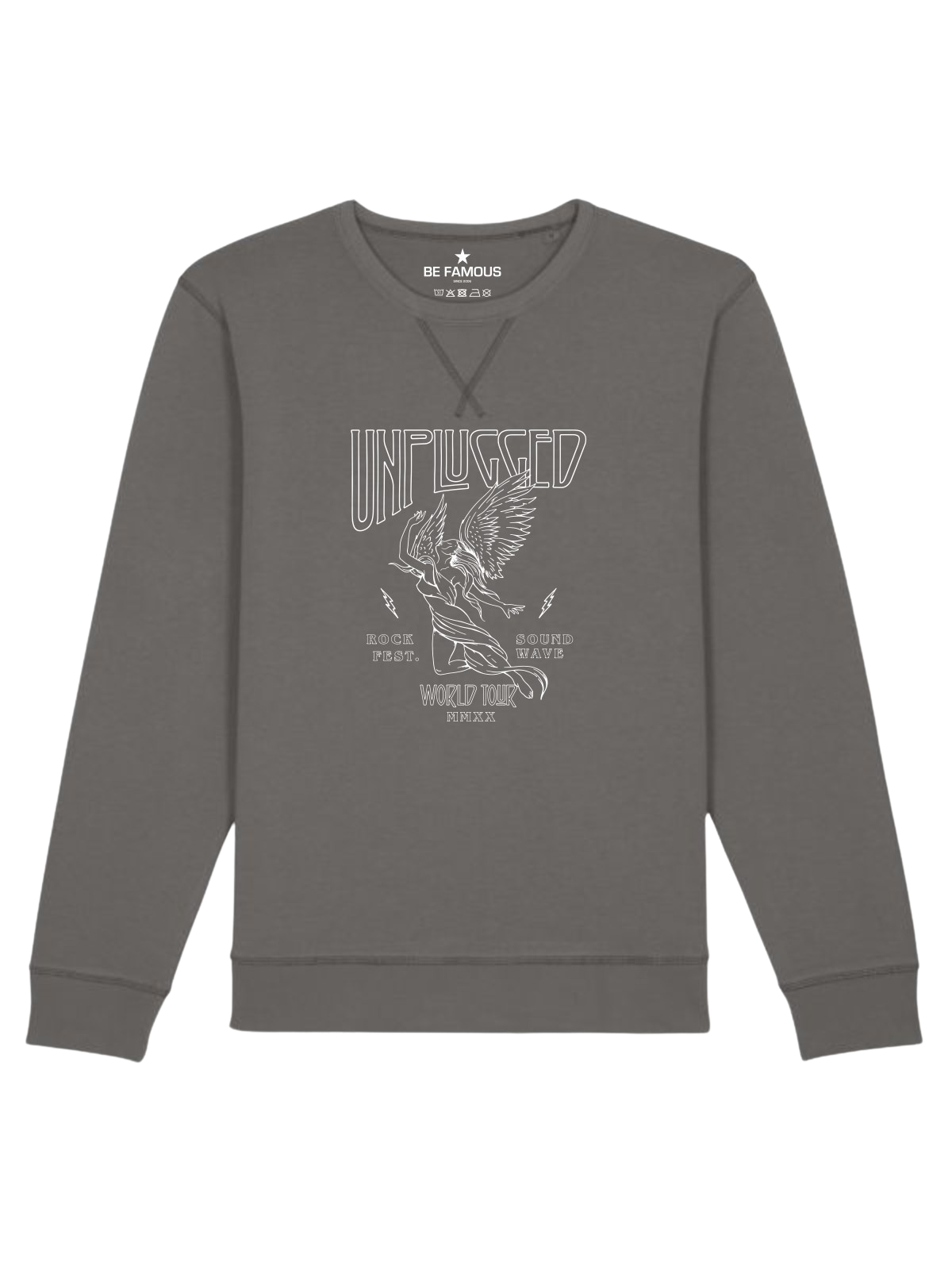 Be Famous Unisex Sweatshirt mit Rundhalsausschnitt Unplugpho