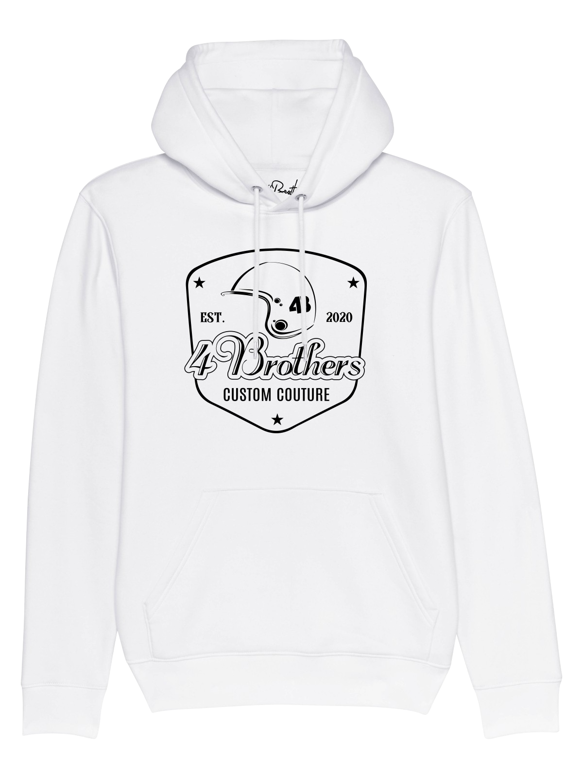 4Brothers Hoodie shield  Hoody New White 4XL