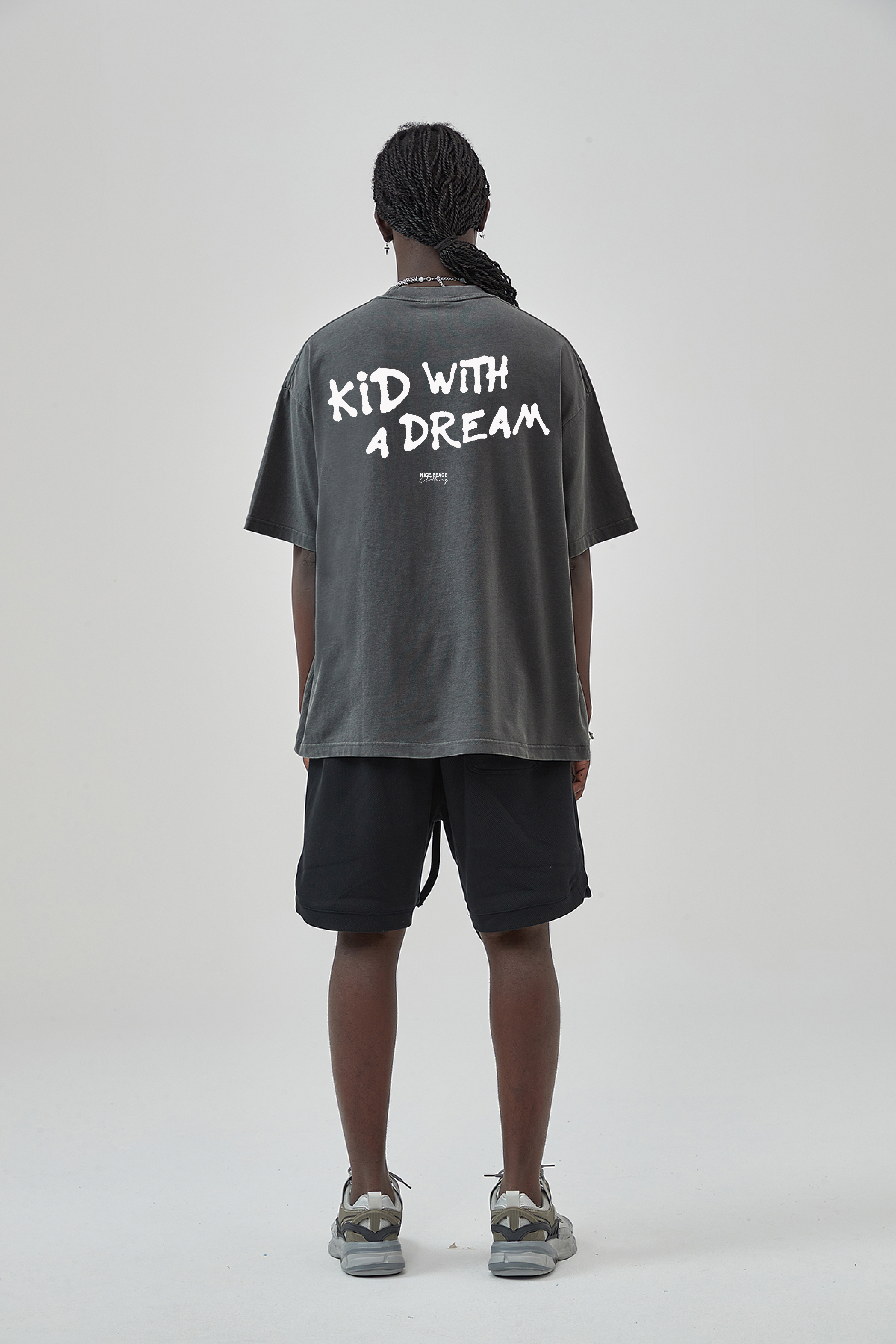 Kid With A Dream T-Shirt Vintage Grey